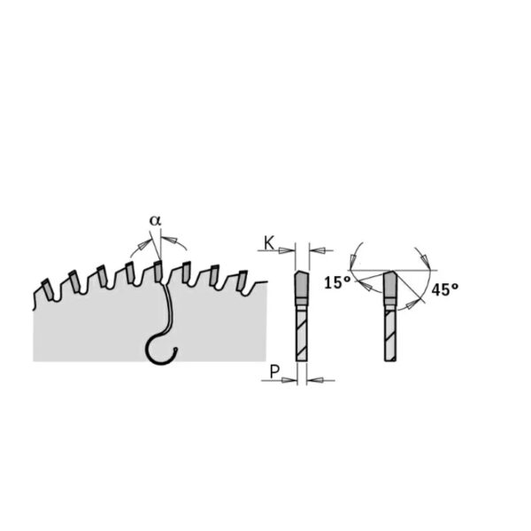 Диск пильный 250x30x2,8/2,2 -3° MATB Z=80 CMT 222.080.10M 2