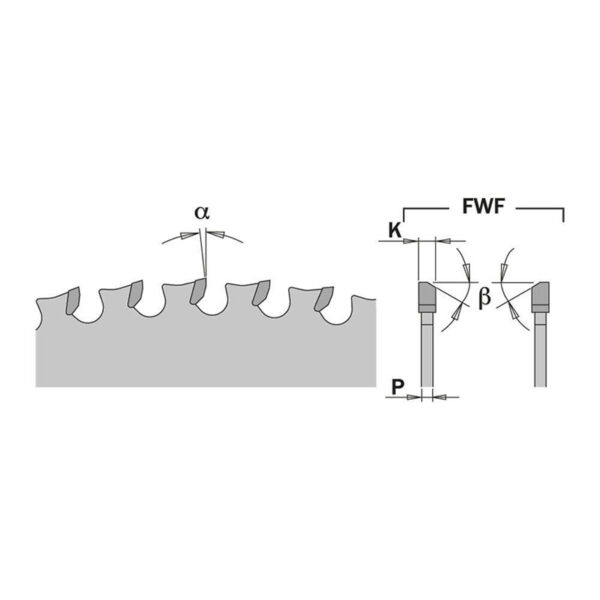 355x30x2,2/1,8 0° 8° FWF Z=90 Пильный диск СМТ для стали 2