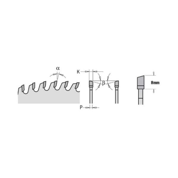 Диск пильный 250x30x3,2/2,2 5° 15° ATB Z=80 CMT 285.680.10M 2