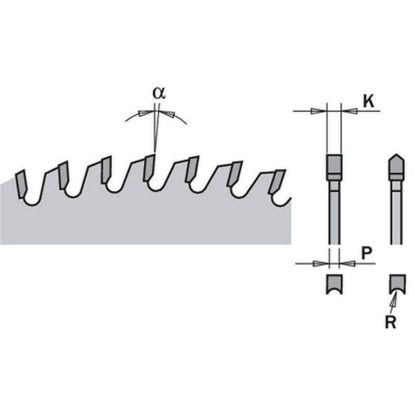 Диск пильный 303x30x3,2/2,2 -6° HDF Z=60 CMT 287.061.12M 2