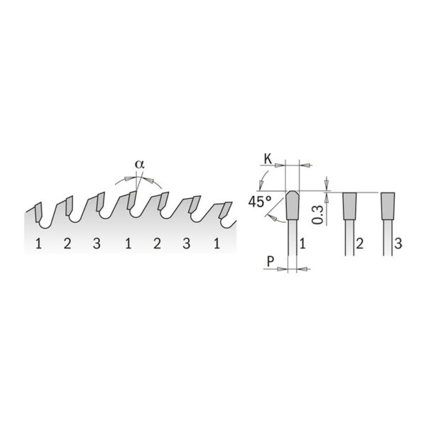 350x30x3,5/2,5 10° FFT Z=108 Пильный диск СМТ для МДФ и ДСП 2