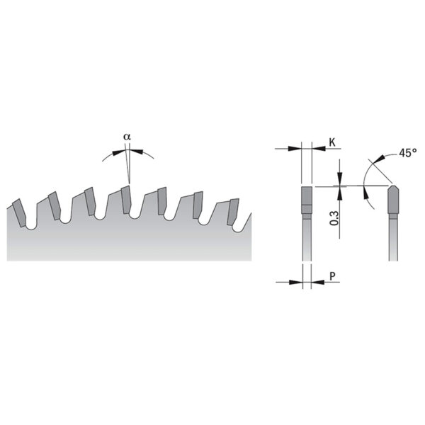 Диск пильный 120x20x1,8/1,2 -6° TCG Z=36 CMT 296.120.36H 2