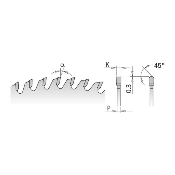 Диск пильный 250x30x3,2/2,2 10º TCG Z=80 CMT 281.080.10M 2