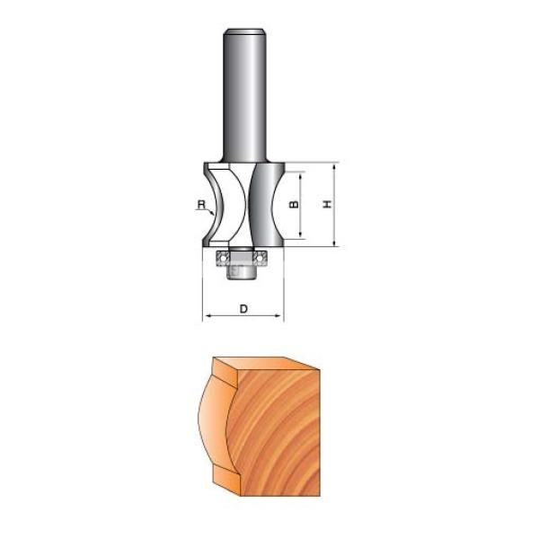 Глобус 1013 D:26mm l:30mm d:8mm R:16mm Полустержневая с (ниж подш) 1013D26d8 2