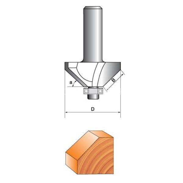 Глобус 1022 D:25mm I:10.5mm d:8mm Угол о:45* кромочная конусная 1022D25d8 2