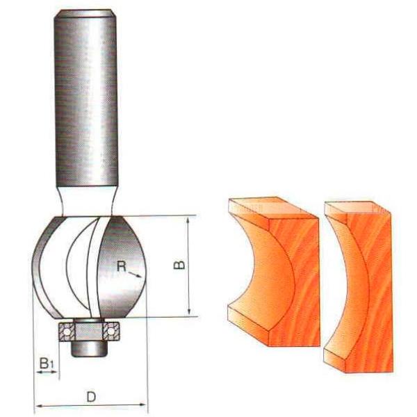 Глобус 1015 D:24mm I:10mm d:8mm R:5mm галтельная c (нижий подш) 1015D24d8 2