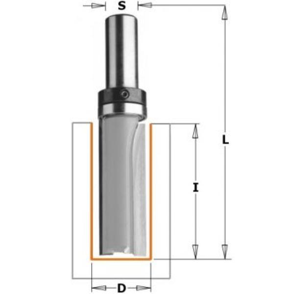 Фреза концевая CMT обгонная с подшипником D=19,0 I=50,8 S=12,0 L=92,0 912.1950B 2