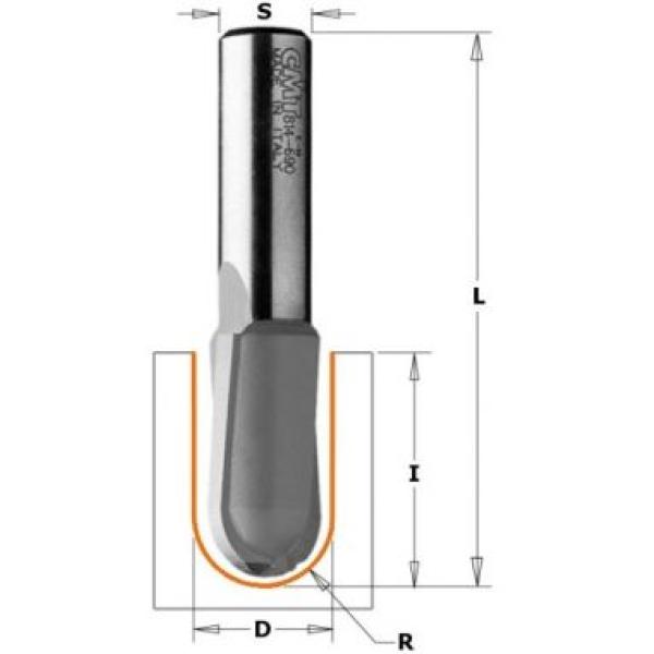 Фреза концевая CMT с радиусным торцом D=19,0 I=11,5 S=8,0 R=9,50 2