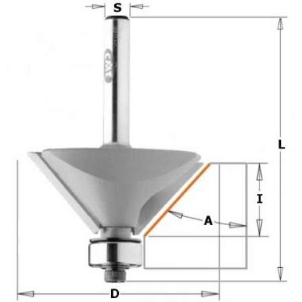 Фреза концевая CMT фасочная D=31,7 I=9,5 S=8,0 45° 936.3209 2