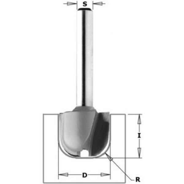 Фреза концевая CMT с радиусным торцом D=31,7 I=16,0 S=12,0 R=6,40 2