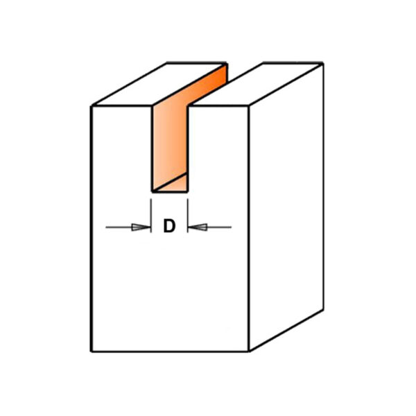 Фреза концевая CMT пазовая D=3,0 I=8,0 S=6,0 L=70,0 2