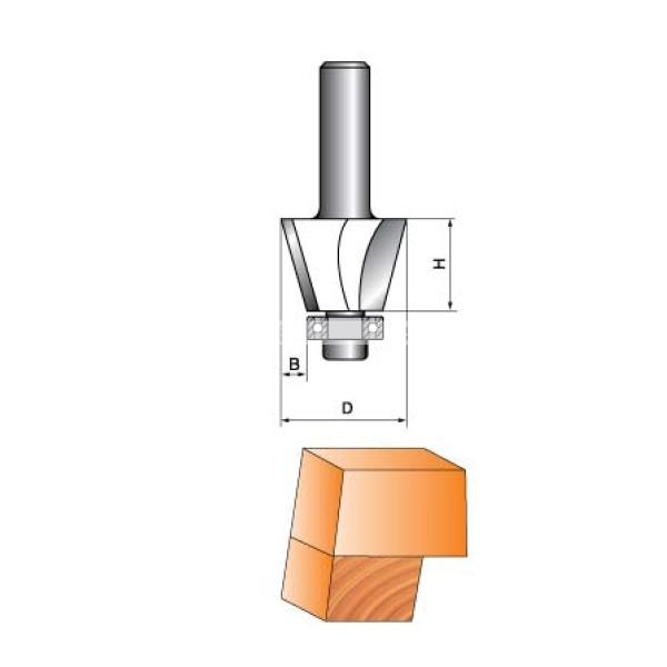 Глобус 1024 D:48mm I:22.5mm d:8mm Угол о:45* кромочная конусная 1024D48d8 2