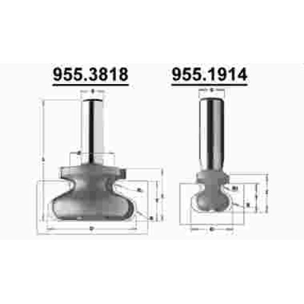 Фреза концевая CMT профильная D=19,1 I=19,1 S=8,0 L=57,0 2