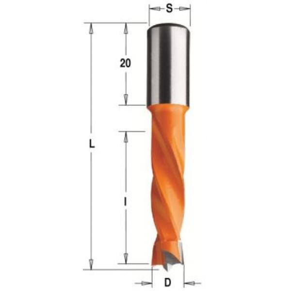 Сверло HW для присадочного станка 11x30x57,5 Z=2+2 S=10x20 LH CMT 308.110.12 2