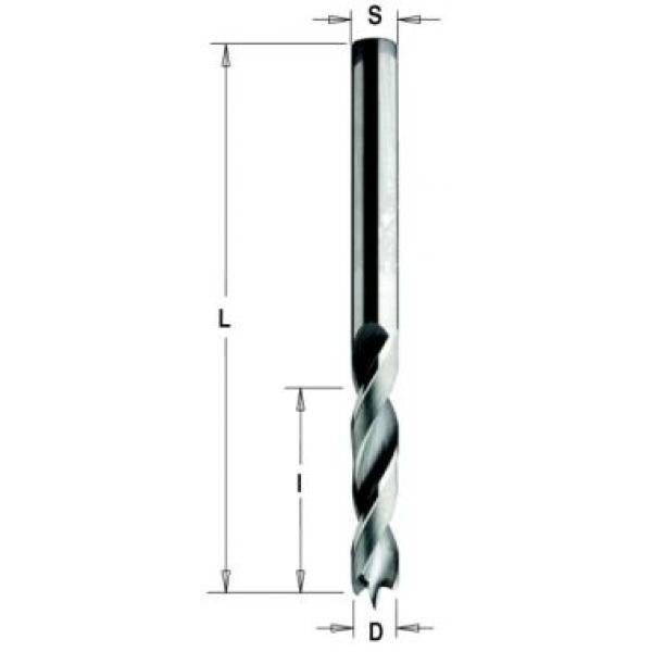 Сверло HWM для присадочного станка 2,5x27x55 Z=2 S=2,5 LH CMT 363.025.22 2